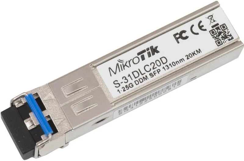 MikroTik SFP module S-31DLC20D, SM, 20km, 1.25G