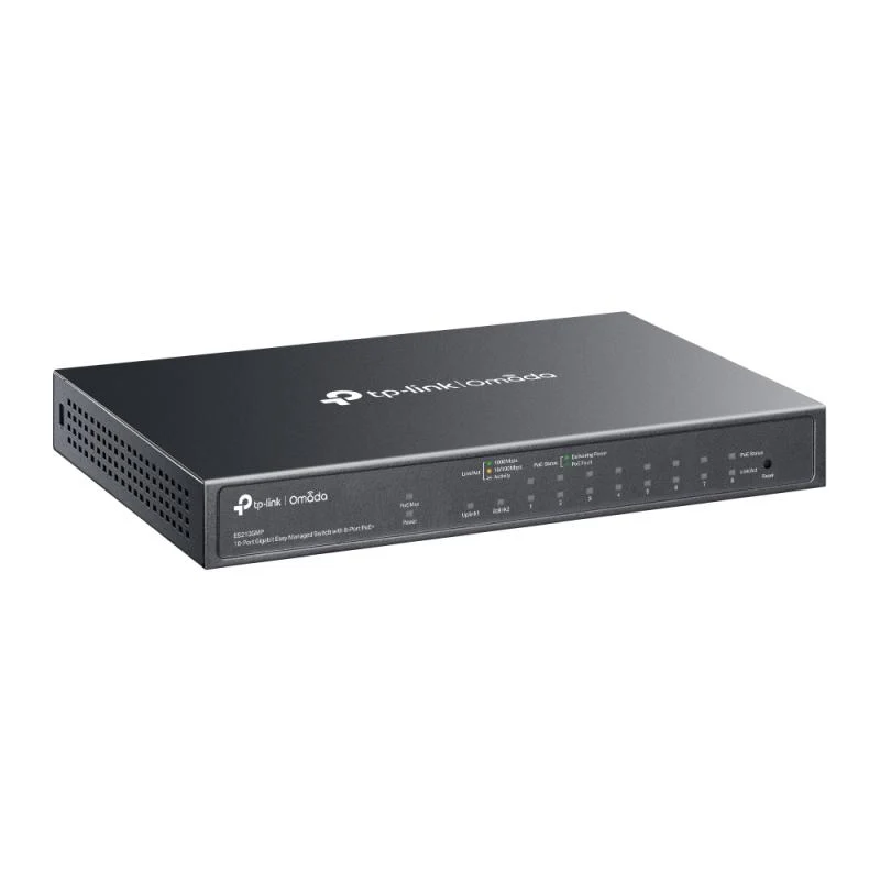 TP-Link Omada ES210GMP - 10-Poorts GbE PoE+ Switch, 123W PoE budget – foto 3