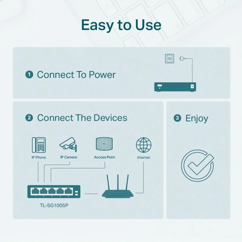 TP-Link TL-SG1005P - 5-poort gigabit 802.3af PoE switch – foto 6