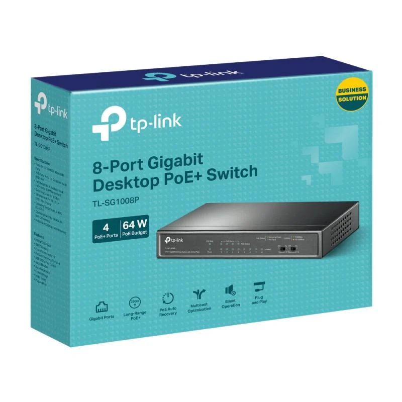 TP-Link TL-SG1008P - 8-poort gigabit 802.3af PoE switch – foto 3