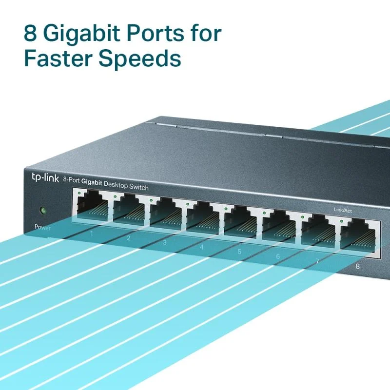 TP-Link TL-SG108 - 8-poort gigabit 802.3x switch – foto 6
