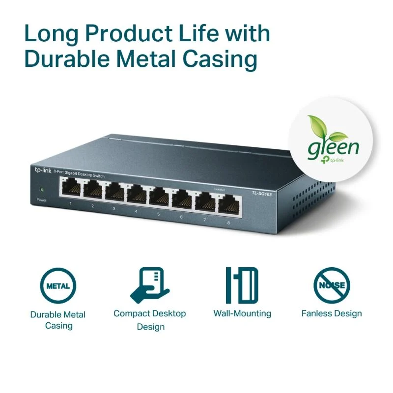 TP-Link TL-SG108 - 8-poort gigabit 802.3x switch – foto 7