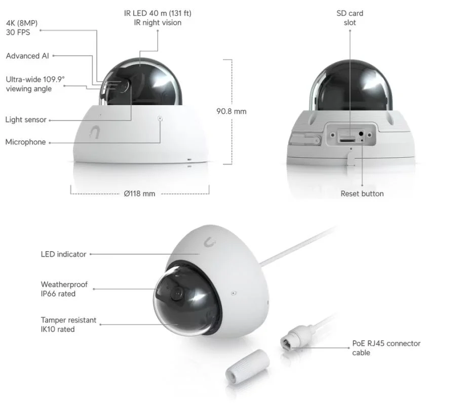 Ubiquiti UniFi Protect AI Dome (White) – foto 11