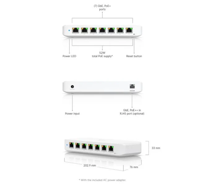 Ubiquiti UniFi Switch Ultra 60W PoE budget – foto 7